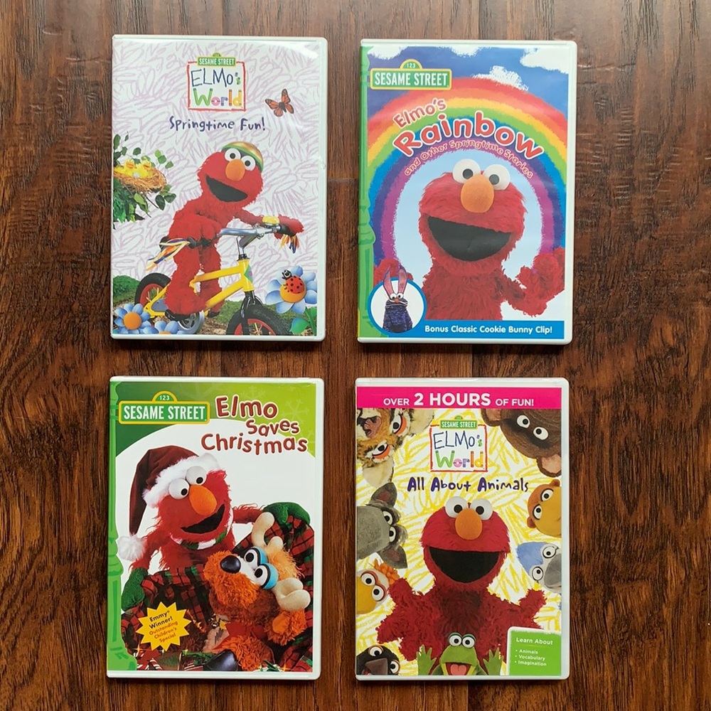 4 SESAME STREET Elmo Preschool Toddler DVDs